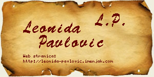 Leonida Pavlović vizit kartica